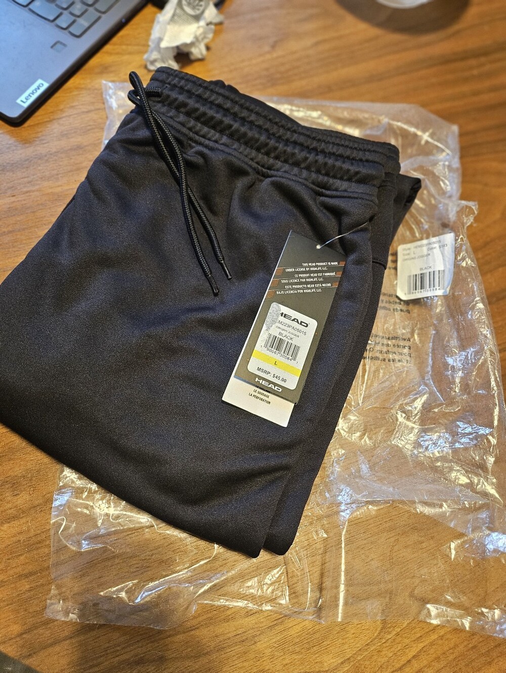 New W Tags HEAD Sports Men's Origins Jogger Jogging Pants Black Size L